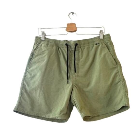 Hurley x Nike Dri-Fit One Only Volley Walkshorts M Khaki Green Drawstring Pocket - Picture 1 of 10